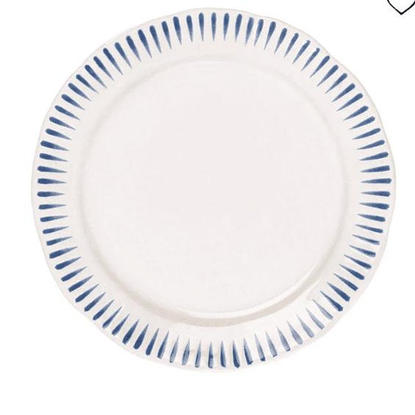 Sitio Stripe Delft Blue Dinner Plate - CarefulPeach Boutique