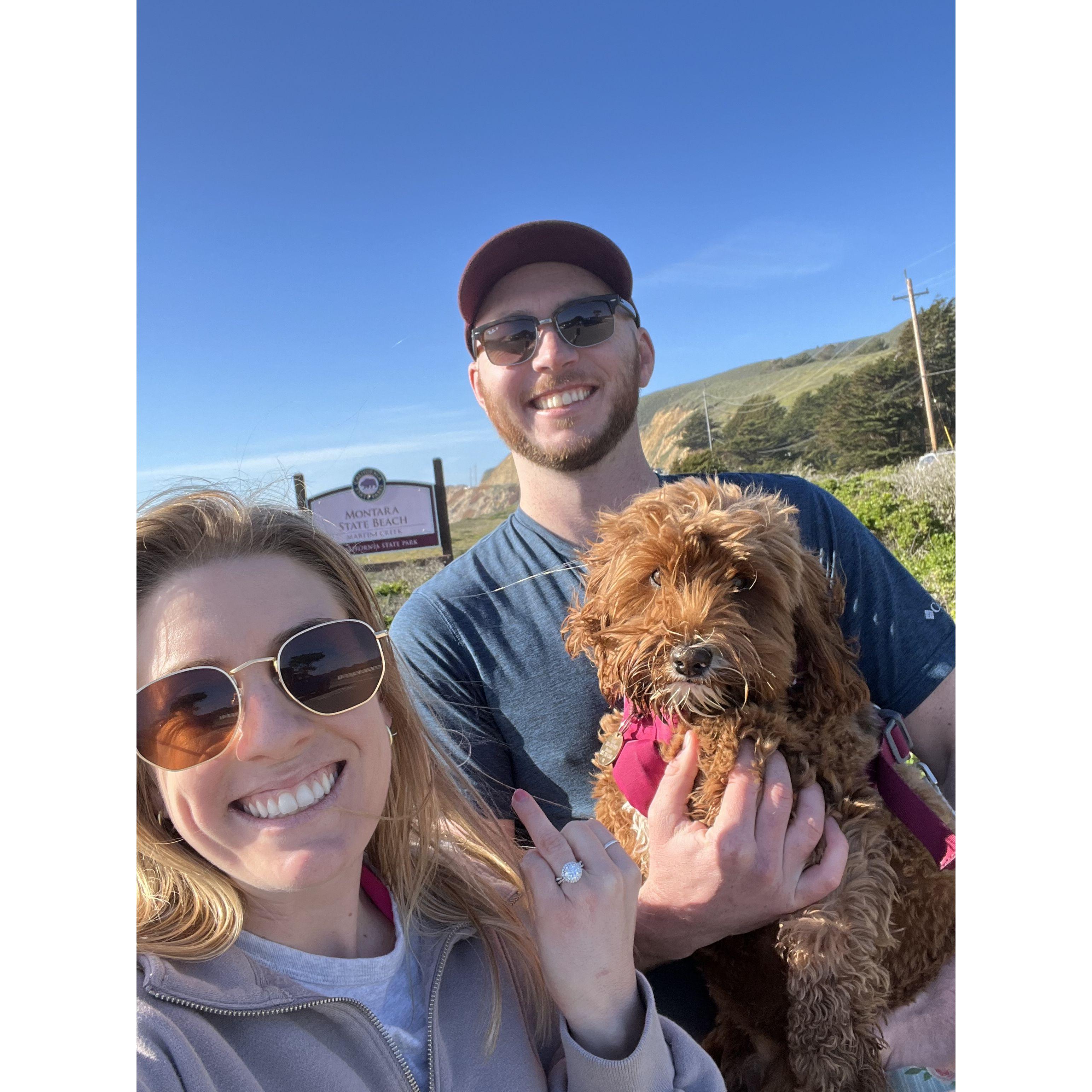 Moments after getting engaged!
