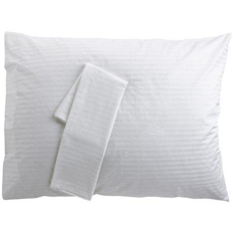 Set of TWO Oversized Pillow Case - Cover - 100% Egyptian Cotton, 340 Thread Count Sateen, ( Size 31 x 40), White Color