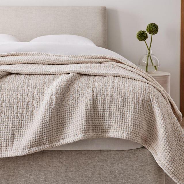 Mixed Herringbone Blanket, Full/Queen, White