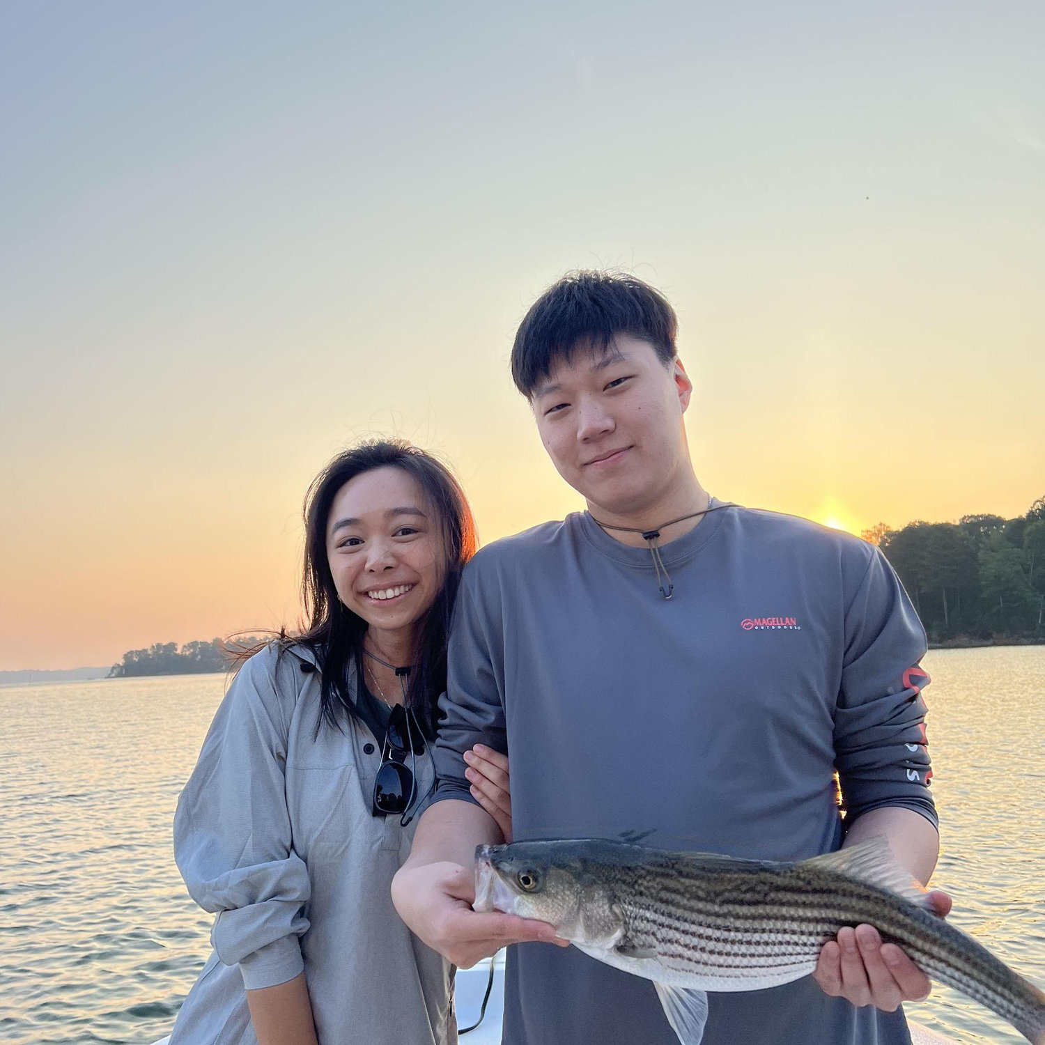 Lake Lanier fishing trip! Sean caught this striper