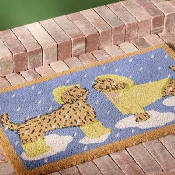 Rain Doodle Coir Printed Doormat