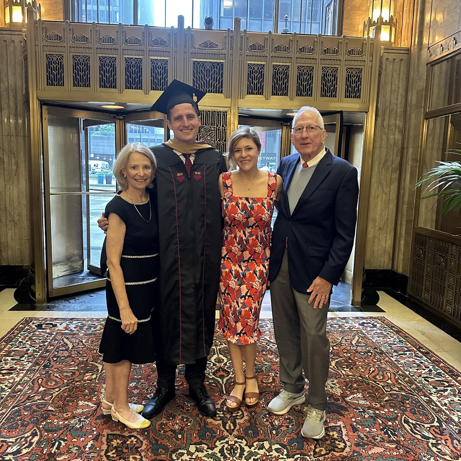 Celebrating Burk's graduation from Chicago Booth MBA in 2024!