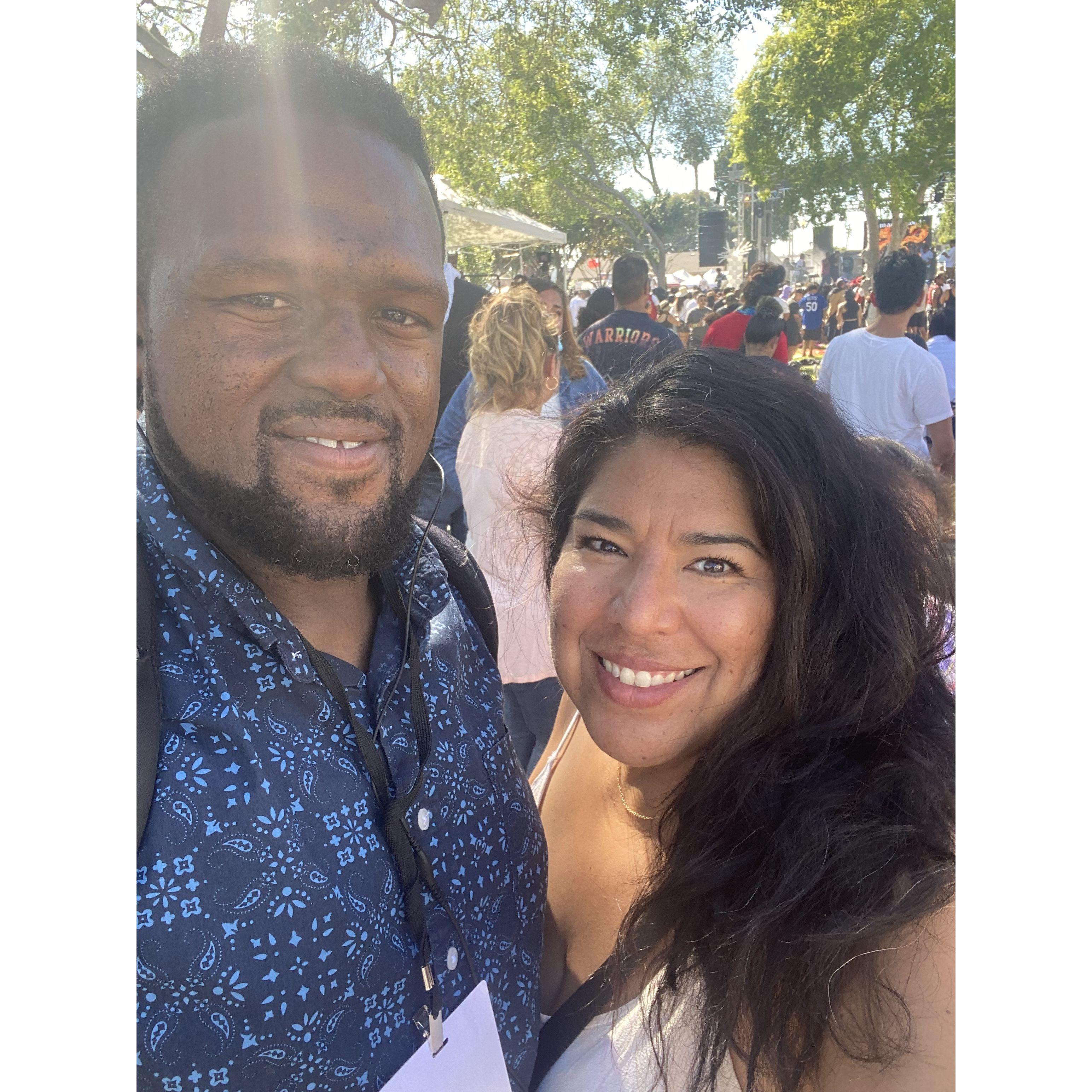 In San Jose for a concert with Analea Brown. Albert plays the drums in her band!