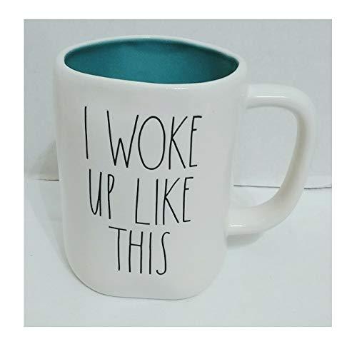 Rae Dunn Artisan Collection by Magenta I Woke Up Like This with Blue Interior Coffee Tea Mug LL