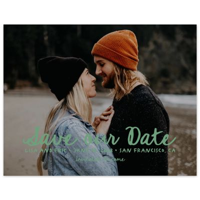 Green Wedding Digital Save the Date - Brielle Photo