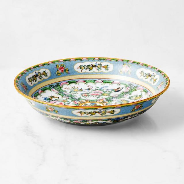 Famille Rose Serving Bowl, Blue