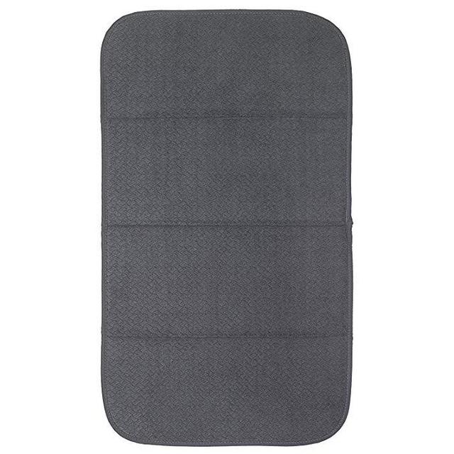 Premium All-Clad Dual Surface, Reversible Dish Drying Mat for The Kitchen Counter, 1 Absorbent Drying Pad, 16” x 28”, Pewter