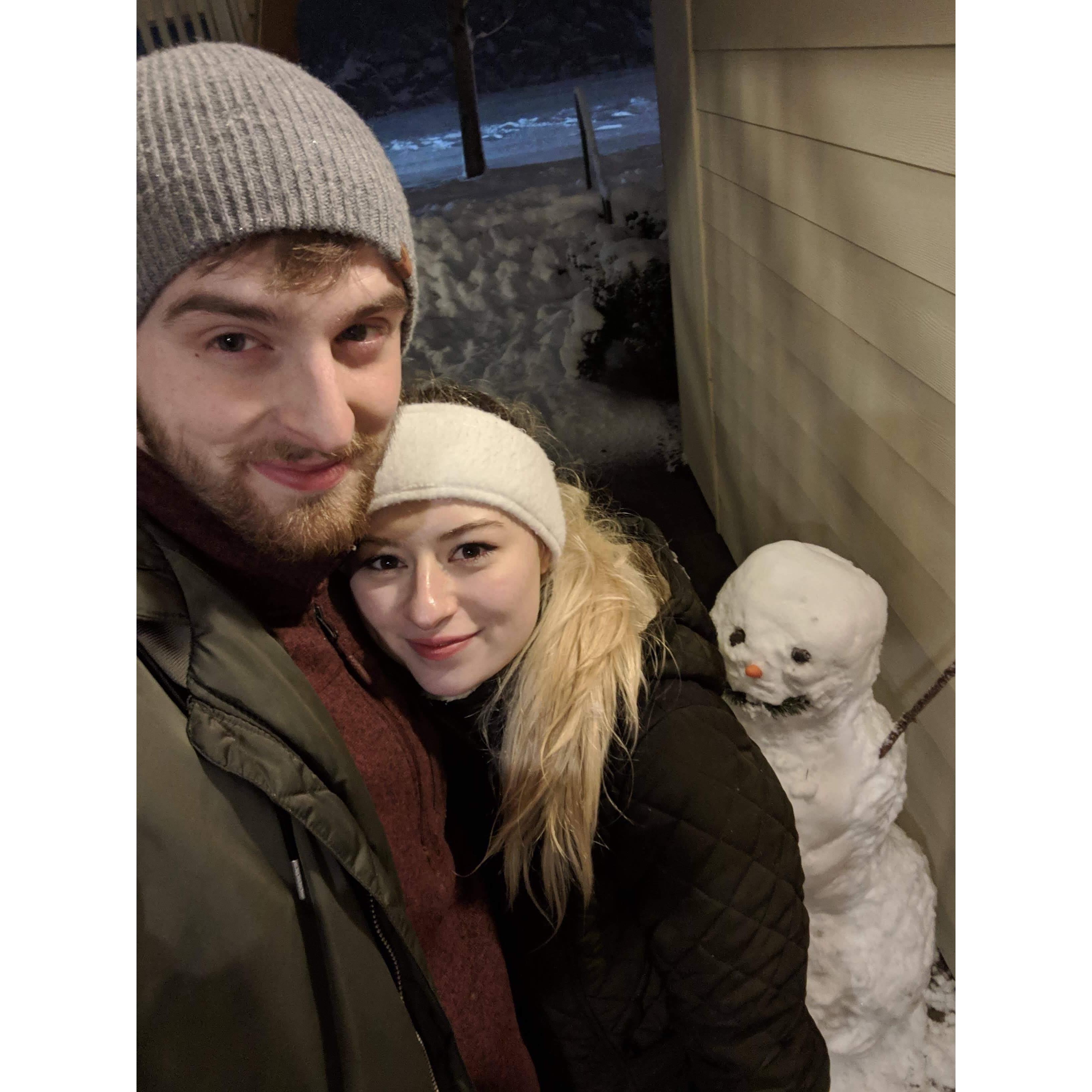 We made a snow man :3