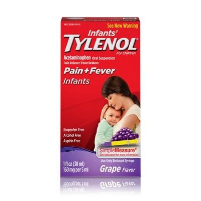 Infants' Tylenol Pain Reliever+Fever Reducer Liquid - Acetaminophen - Grape
