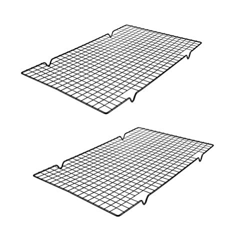 Stainless Steel Baking-Rack Cooling-Racks-for-Baking - Fits Half Sheet Cookie Pan, Oven and Dishwasher Safe (set of 2)