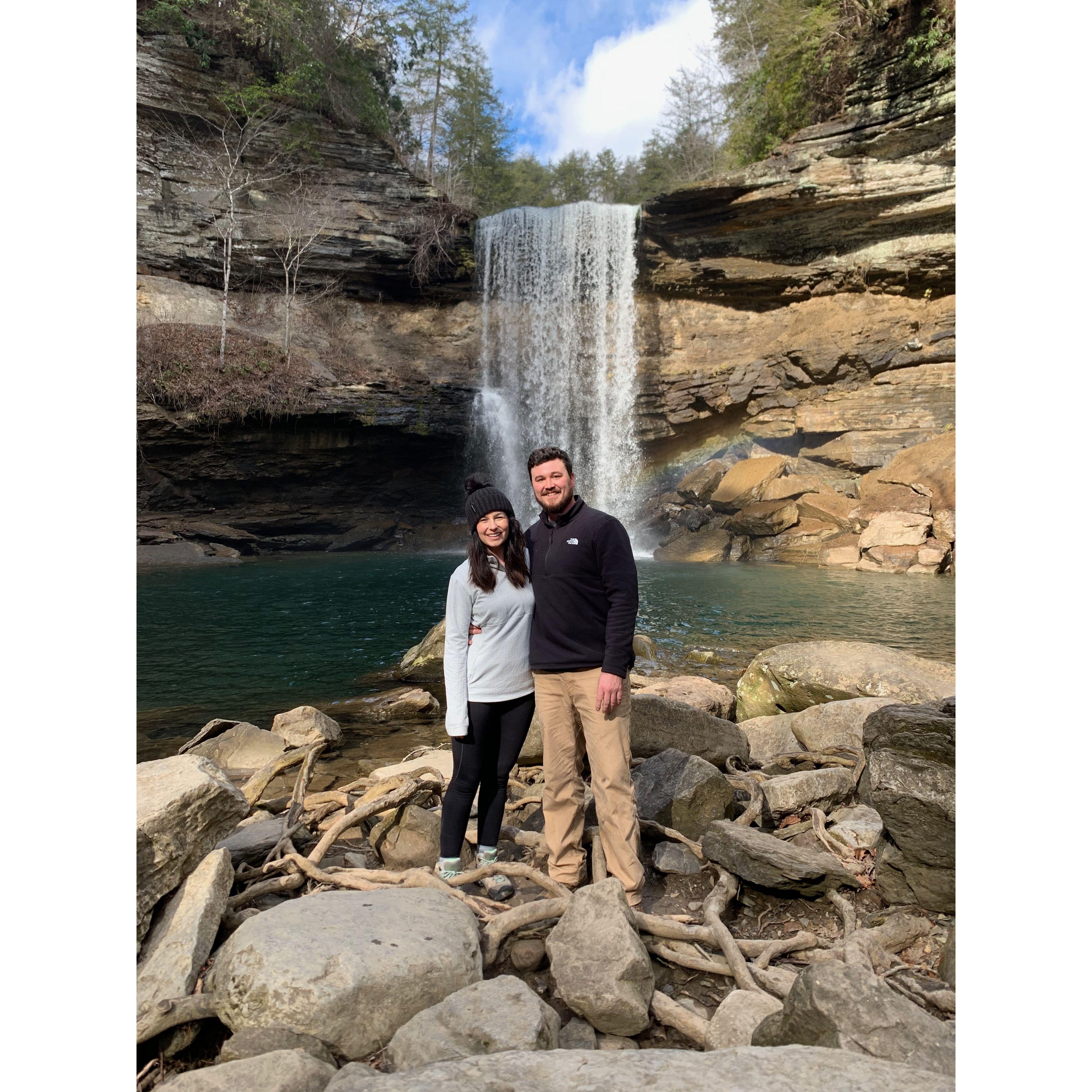 Greeter Falls Waterfall, Mark took us on a full day hike off path!