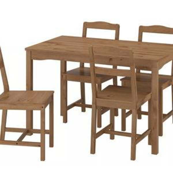 HÄGERNÄS Table and 4 chairs - antique stain pine