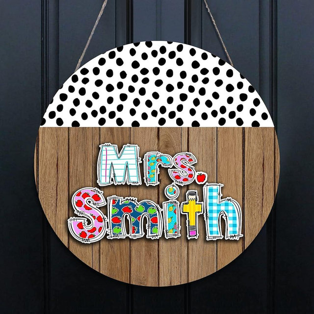 Leopard Teacher Door Sign, Personalized Welcome Classroom Sign, NOT 3D Decor