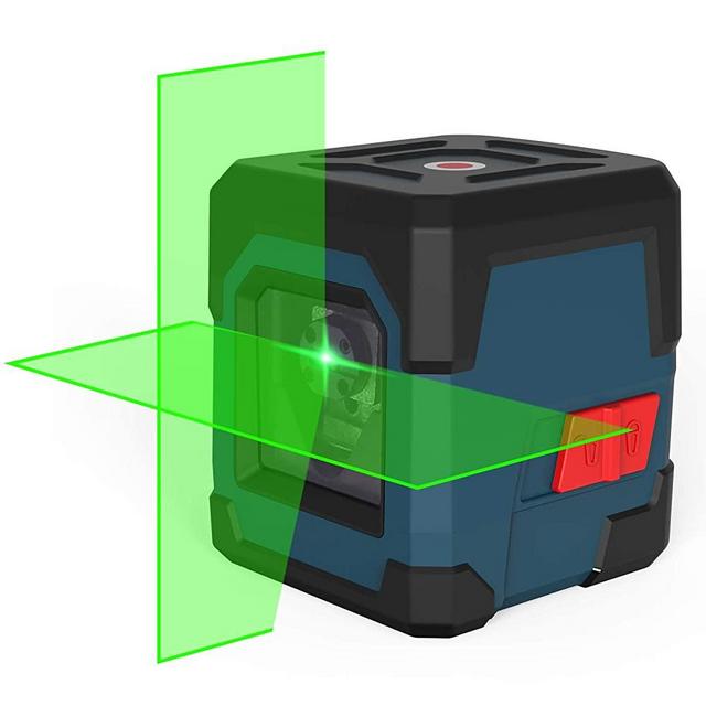 Laser Level, RockSeed 50 Feet Cross Line Laser with Self-Leveling, Vertical and Horizontal Line, Rotatable 360 Degree, Carrying Pouch, Battery Included (Green)