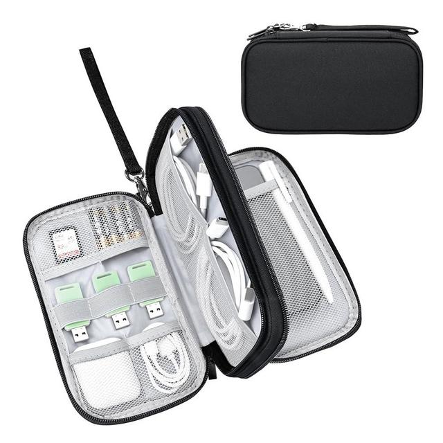 Lcsmaokin Electronics Travel Organizer,Portable Waterproof Electronic Travel Storage Bag for Small Charging Cord Storage,Charger,Small Electronics,SD Card etc,for Travel,Business