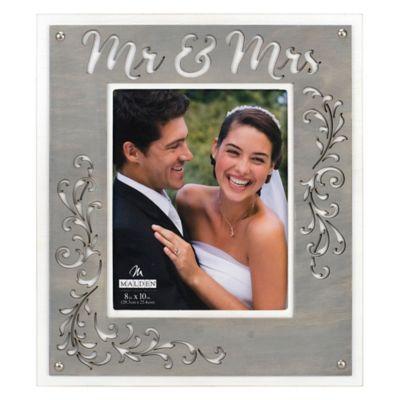 Malden® 8-Inch x 10-Inch Laser-Cut Mr. & Mrs. Picture Frame
