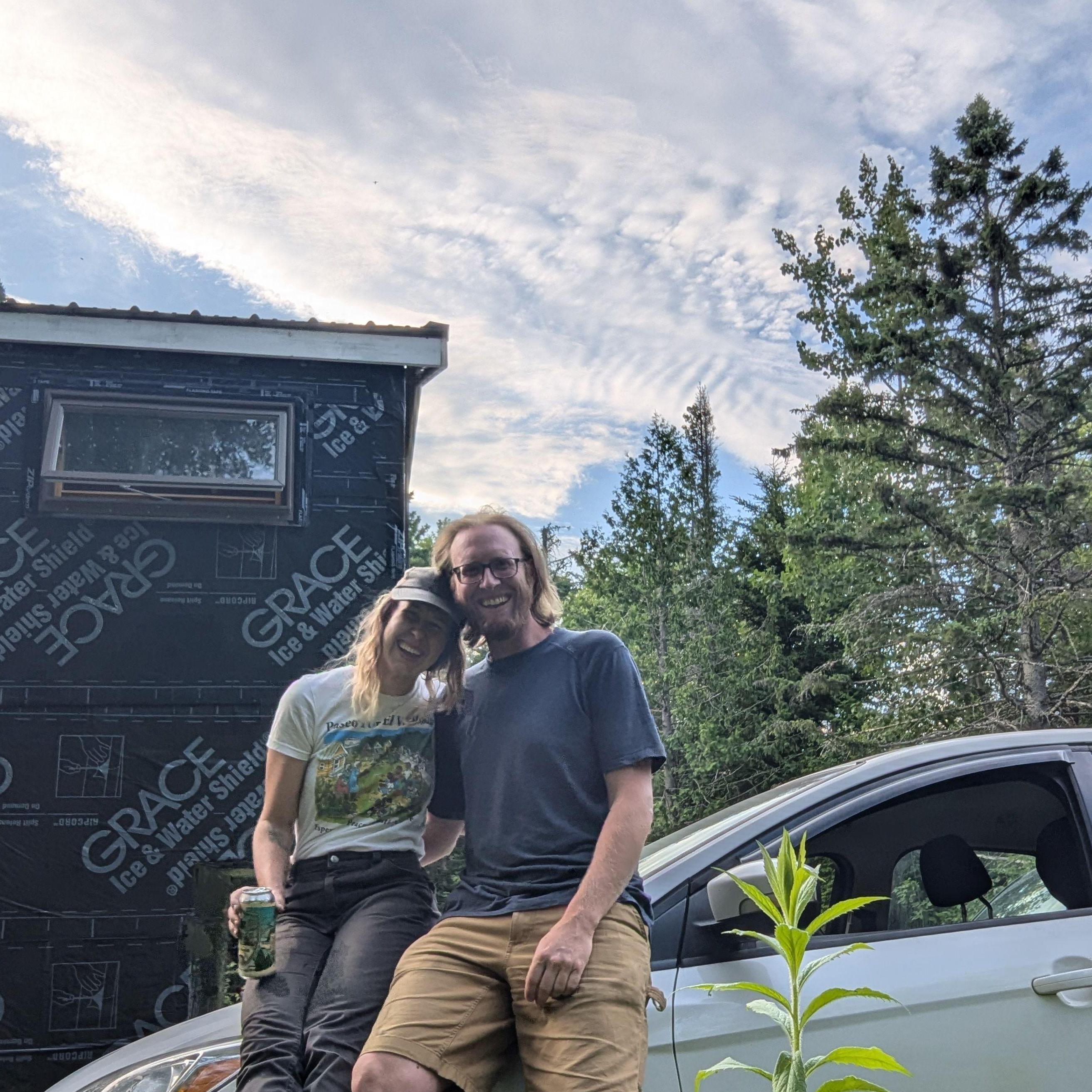 Our very first photo together - the day Ziggy bought her demo derby car!