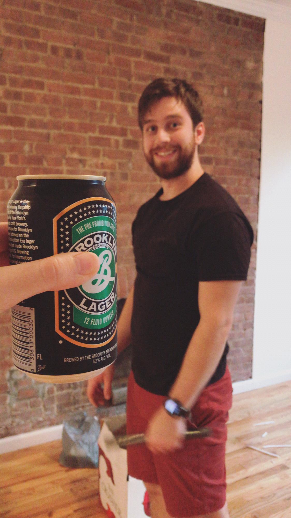 Our first beer in our new nyc apartment!