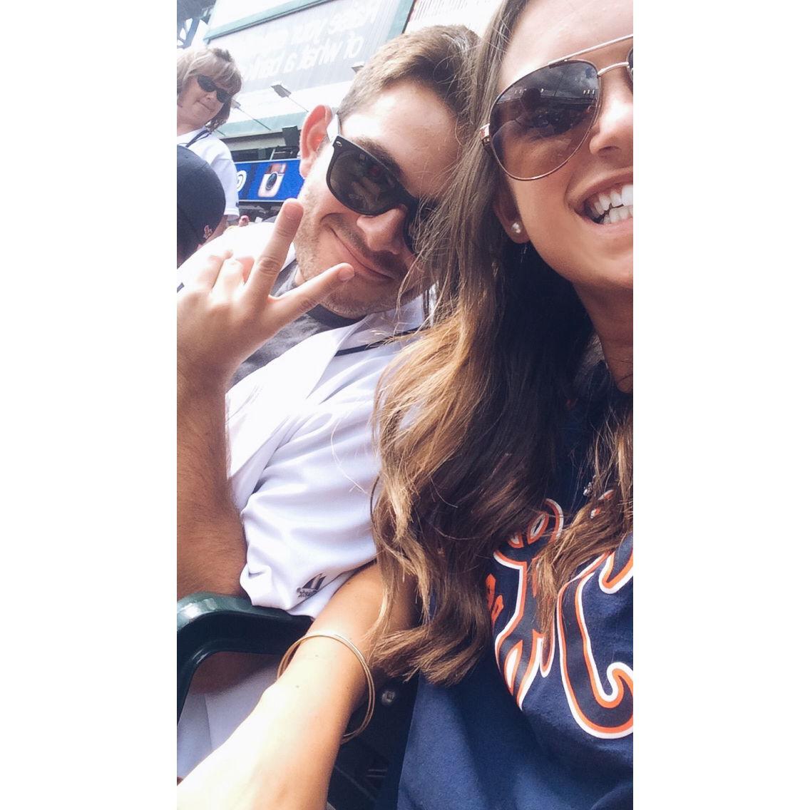 August 2016 - One of our first dates, Tigers game