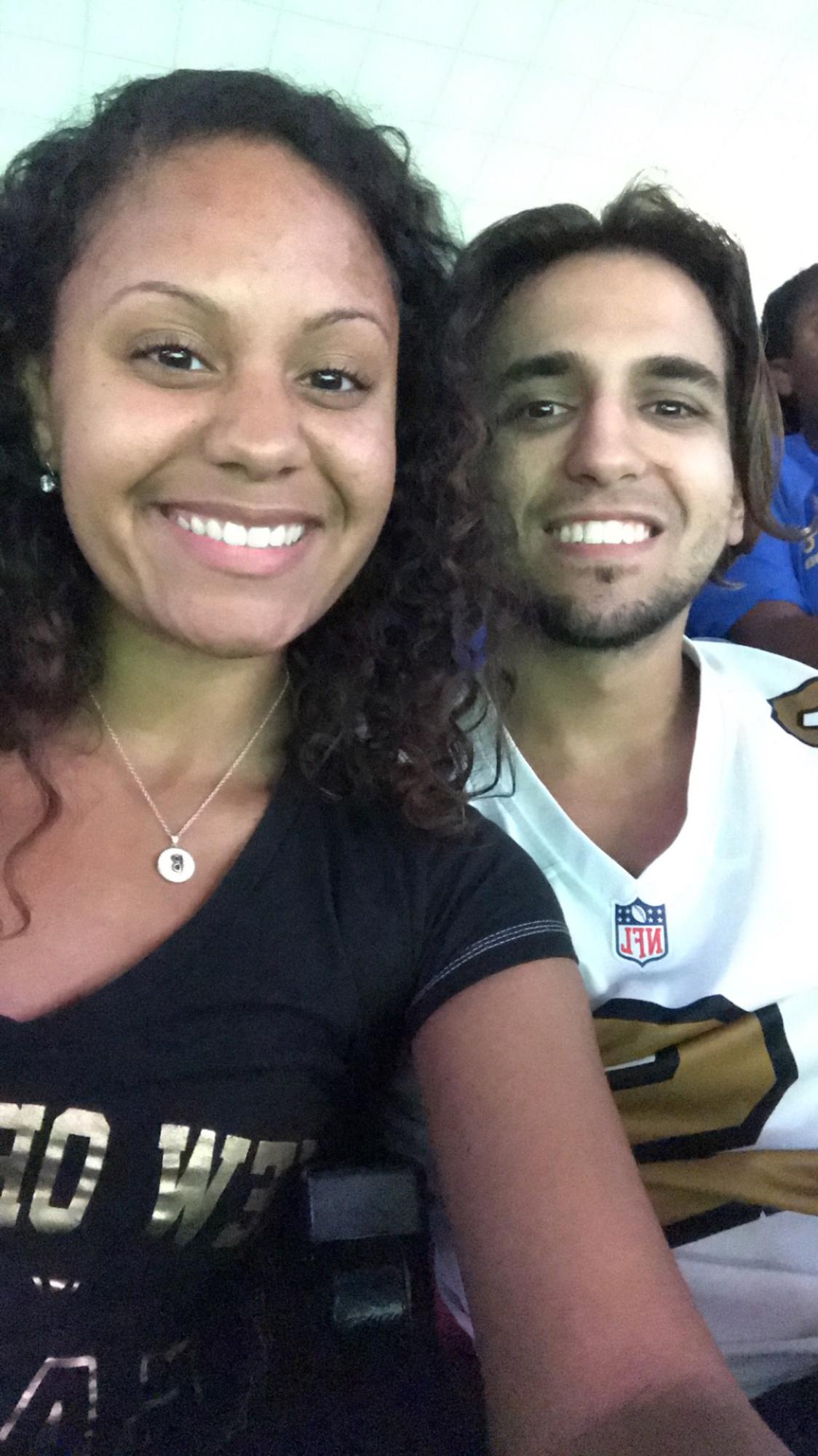 Our first saints game together.