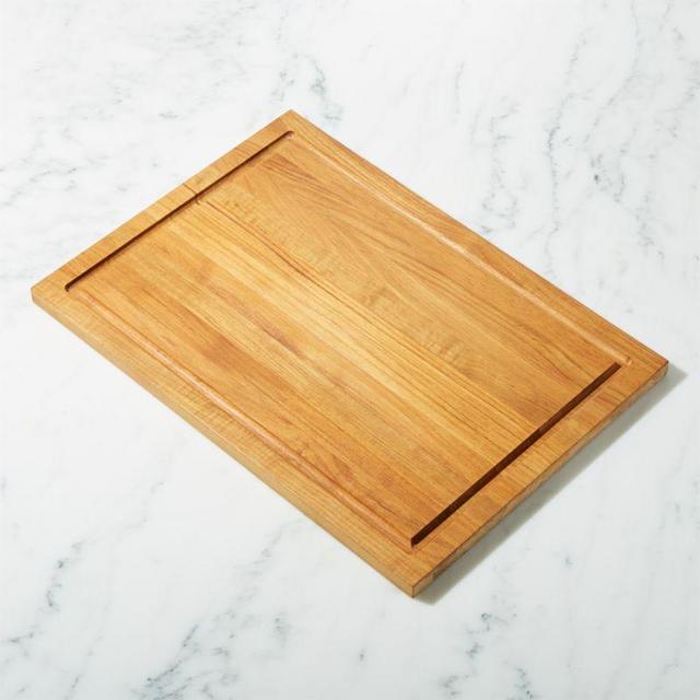 FSC Teak Large Rectangular Cutting Board with Well