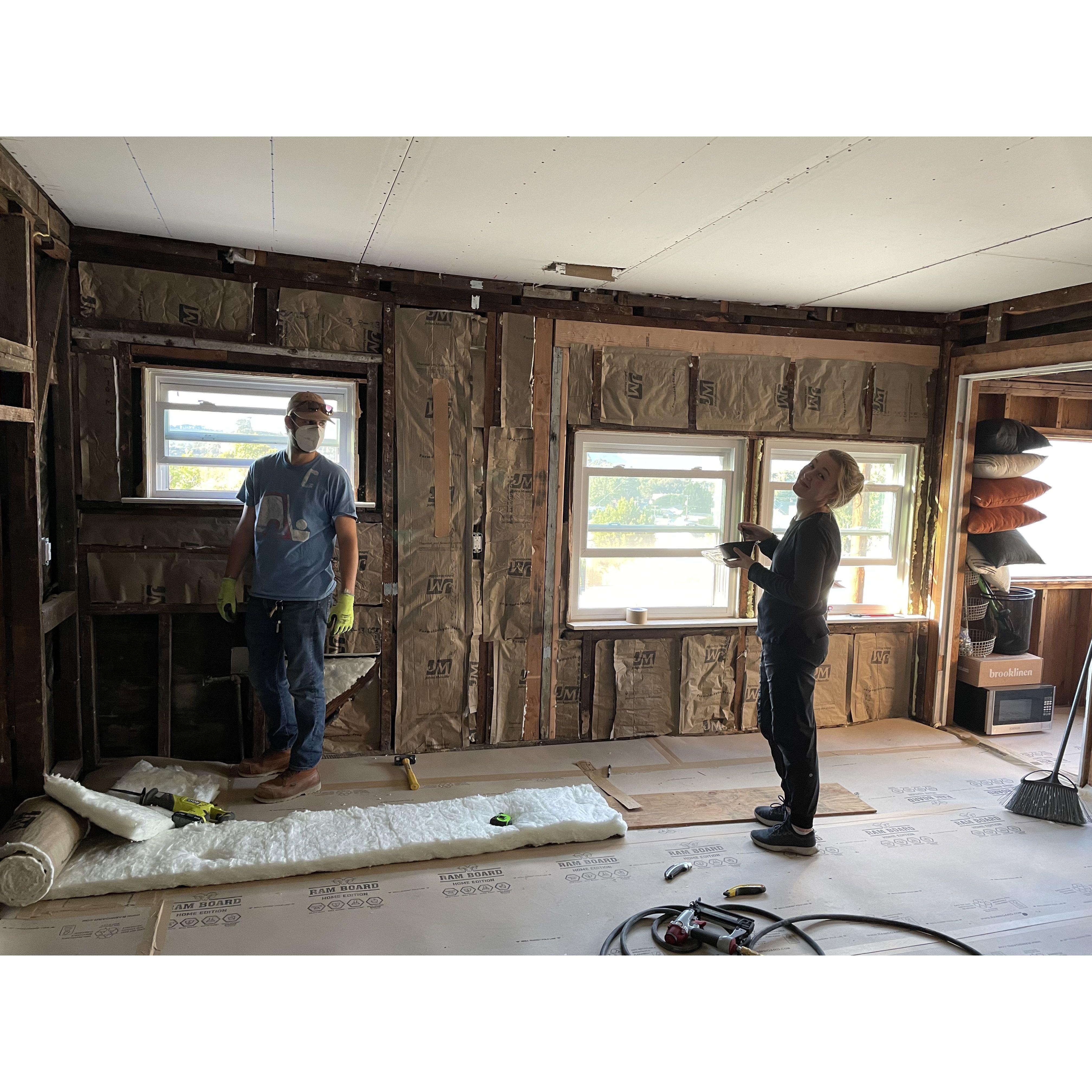 Our gutted kitchen