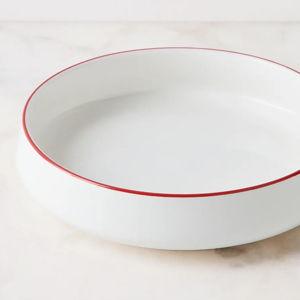 Dansk Kant Dinnerware Low Bowls - Red/White