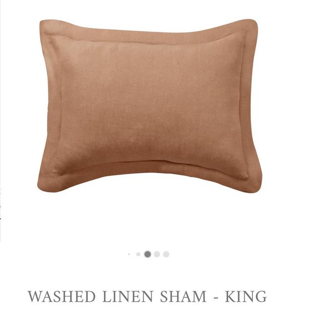 Washed Linen Sham- sandstone