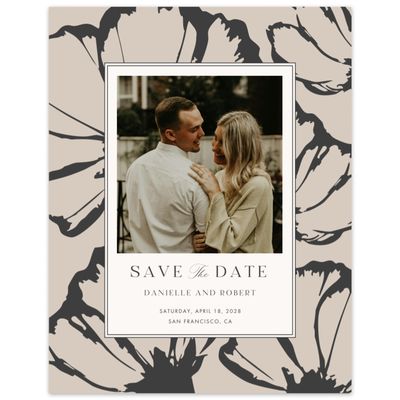 Canvas Tan, Beige Wedding Digital Save the Date - Esme Photo