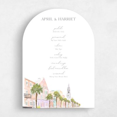 White Arch Wedding Program - Ashbey
