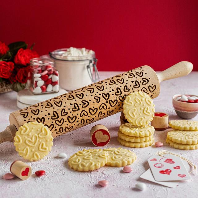 LITTLE HEARTS rolling pin, embossing...