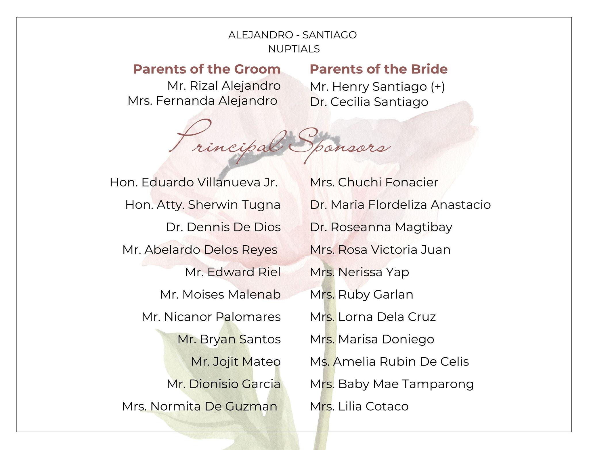 The Wedding Website of Sandi Santiago and Roger Alejandro
