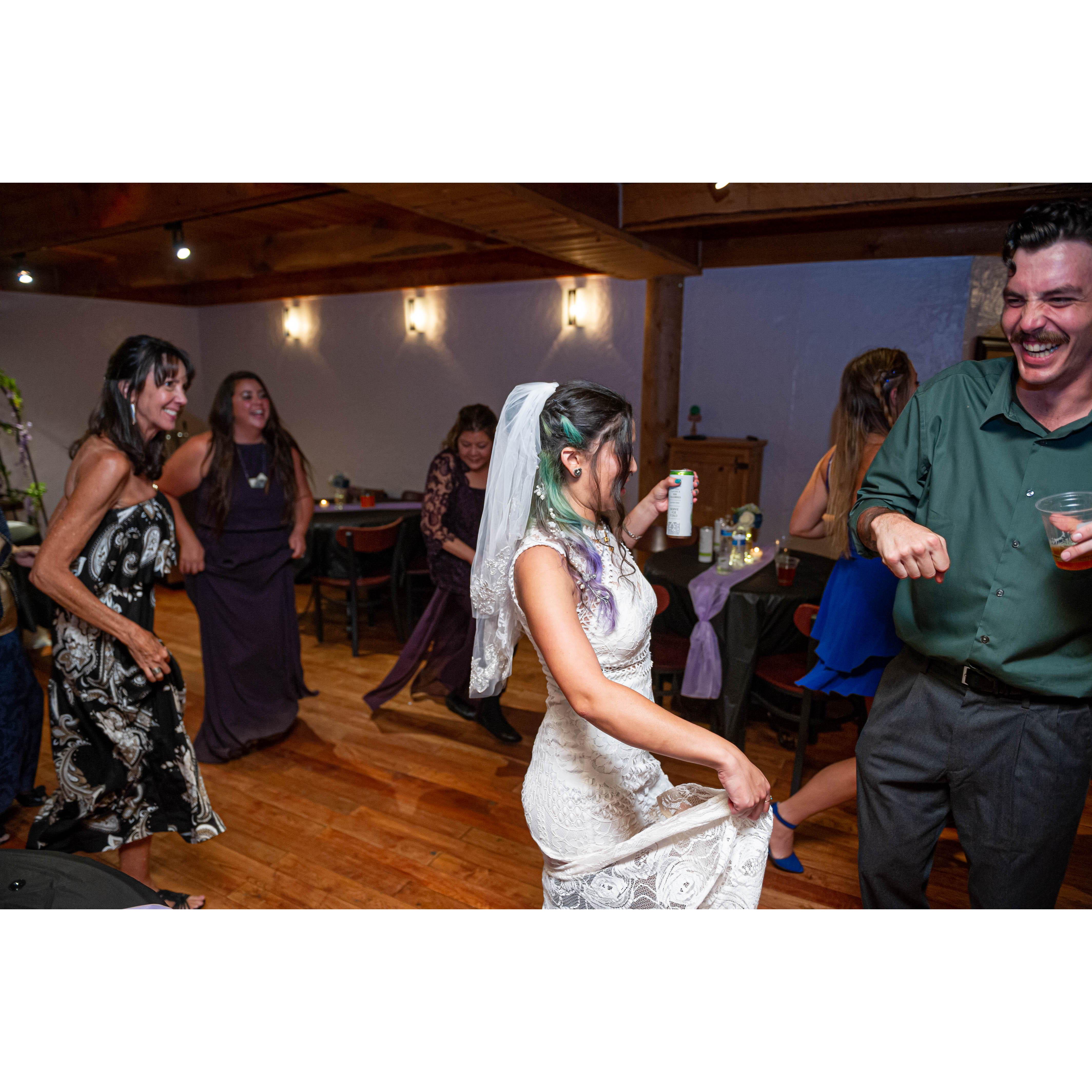 Dancing/laughing the night away