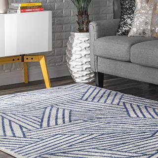 Contemporary Striped Blanca Area Rug