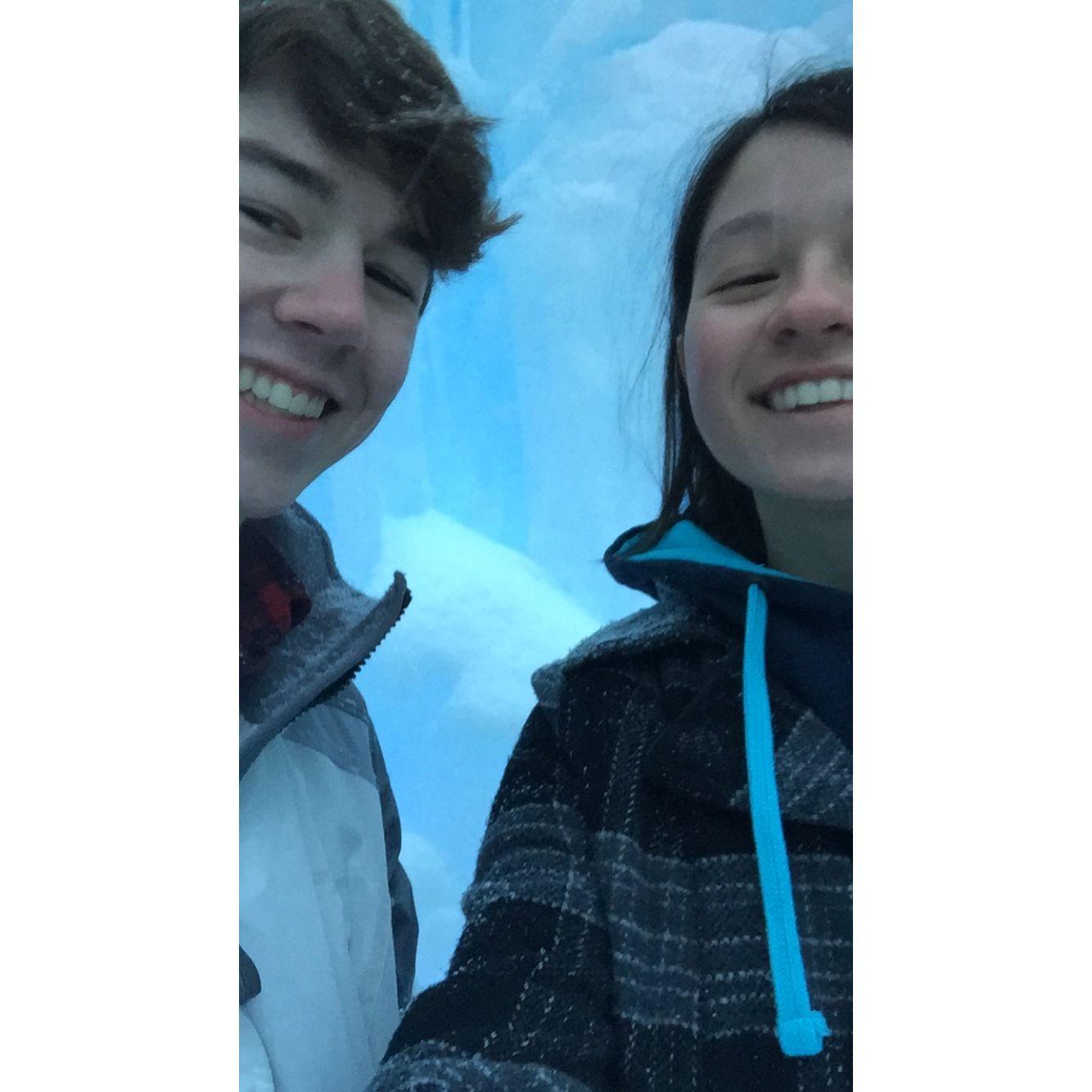 First Valentine's Day! Eden Prairie Ice Castles, February 2016