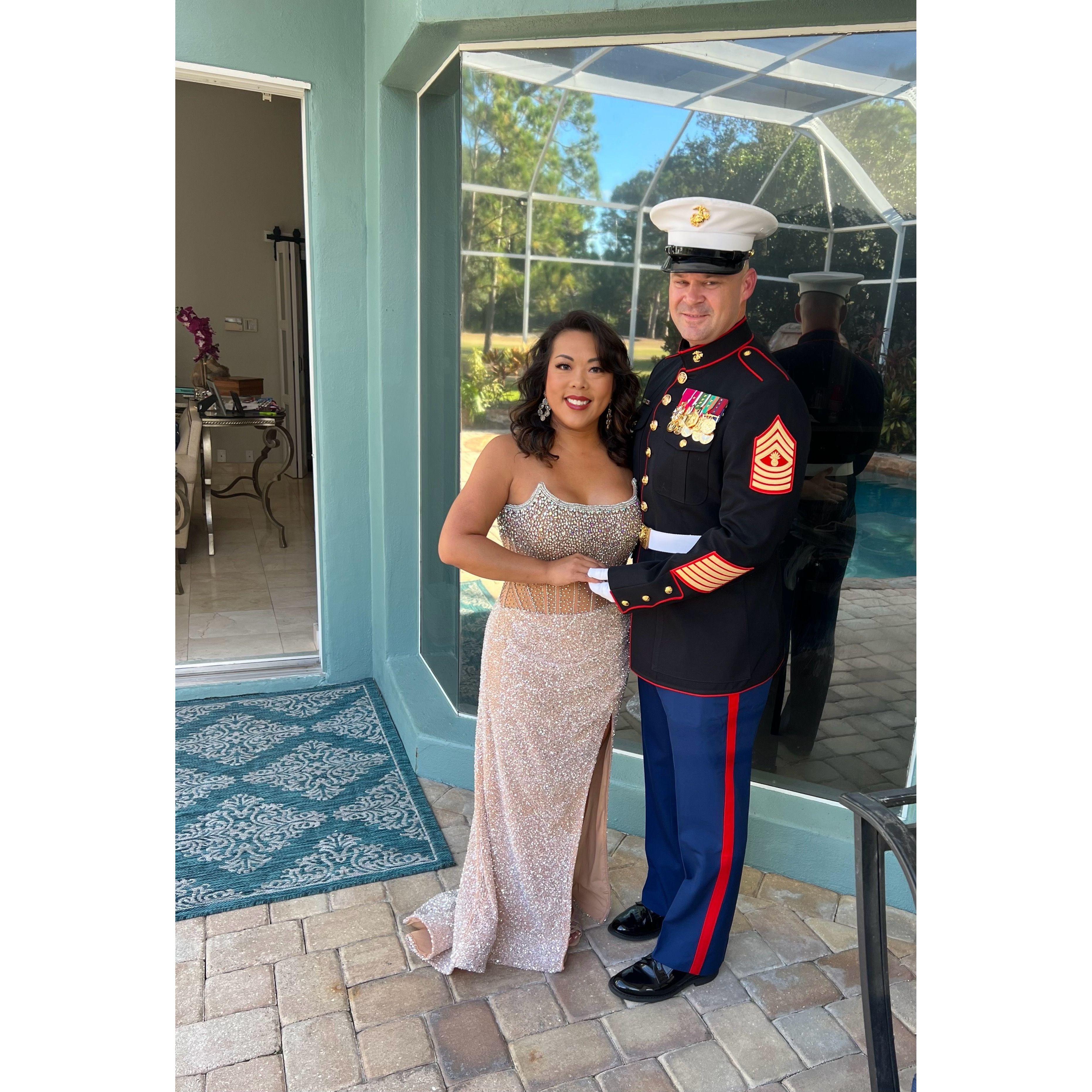 Irene's very first Marine Birthday Ball