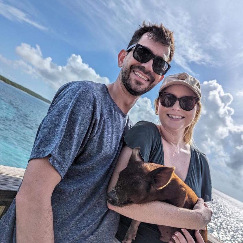 Swimming with pigs in the Bahamas!