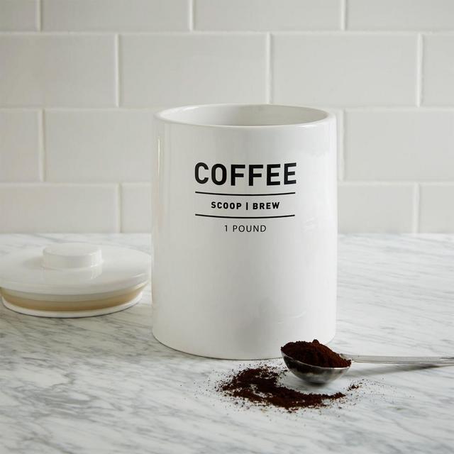Utility Coffee Canister, White