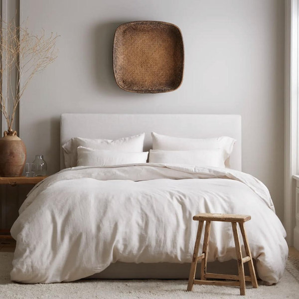 European Linen Duvet Cover Set - King/Cal King - Sand