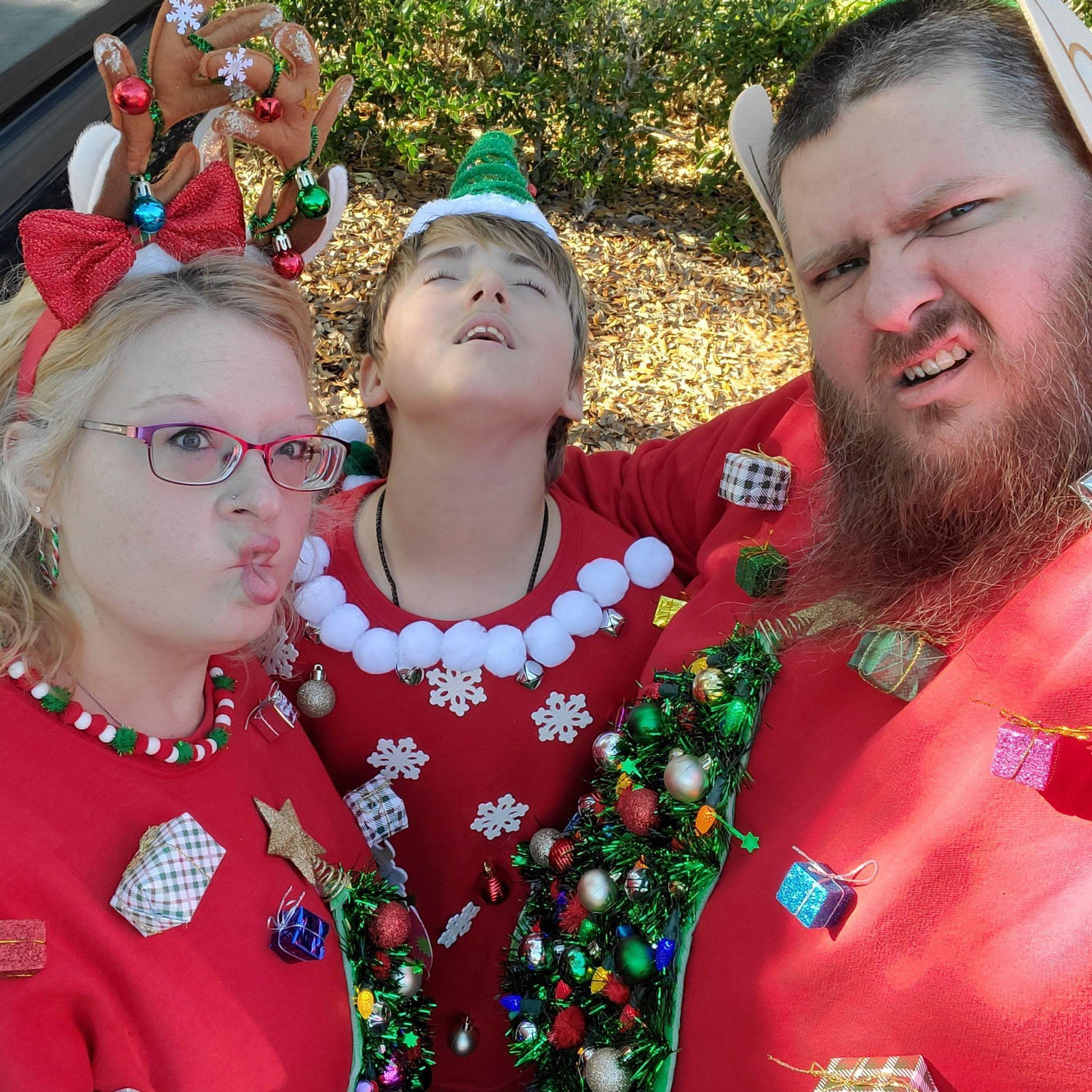 Having a little fun before our epic Christmas card photo shoot!