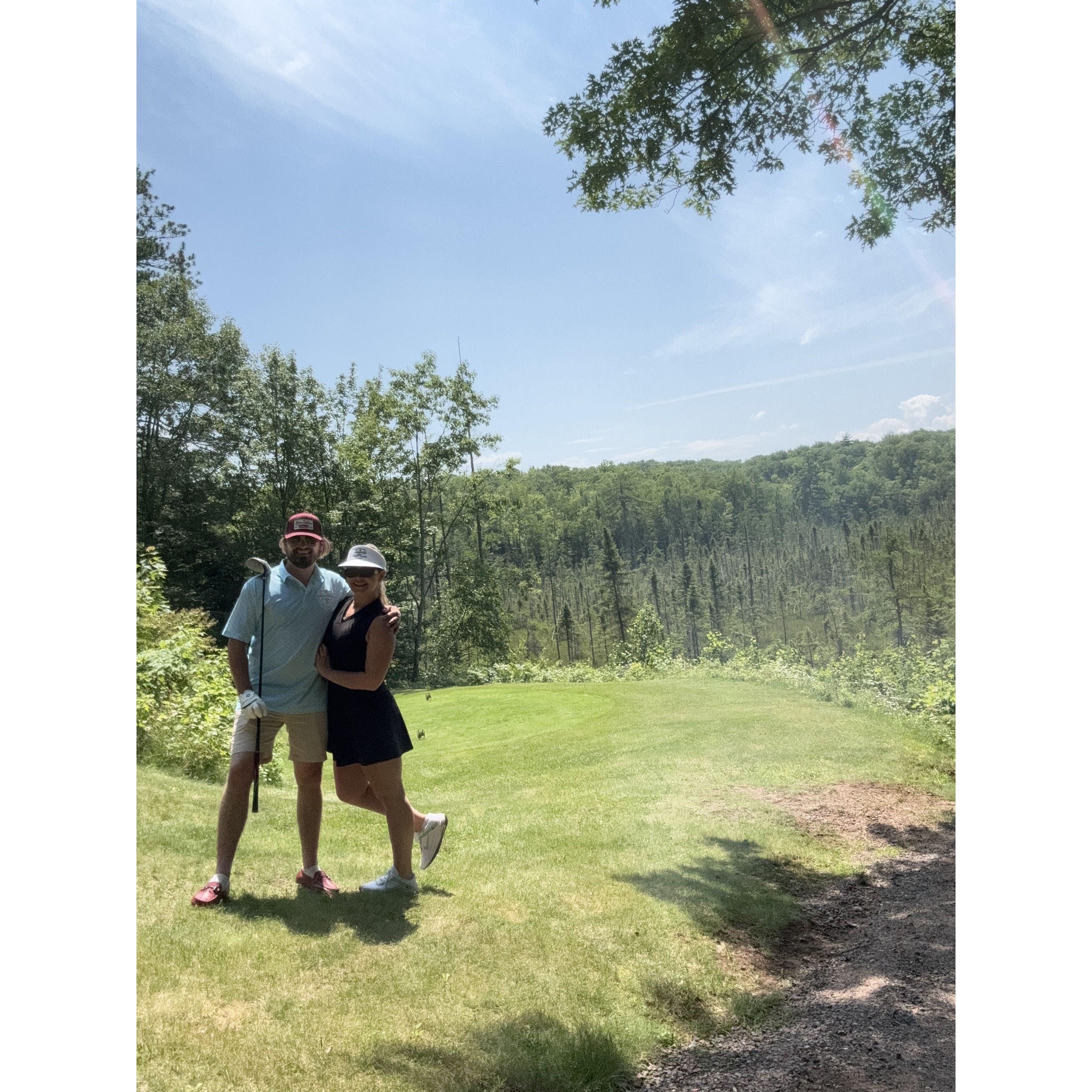 Golfing at Lakewoods.