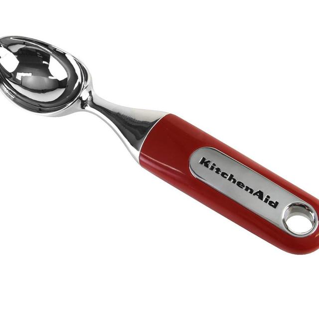 KitchenAid Stainless Steel Ice Cream Scoop, Red