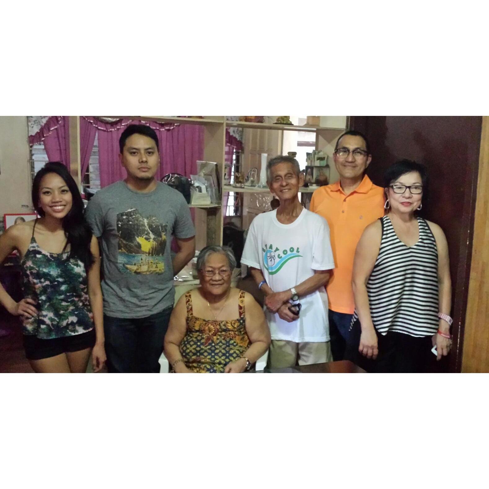 Manila, 2016...visiting Kid's parents in Antipolo City with Joseph and Gabbie