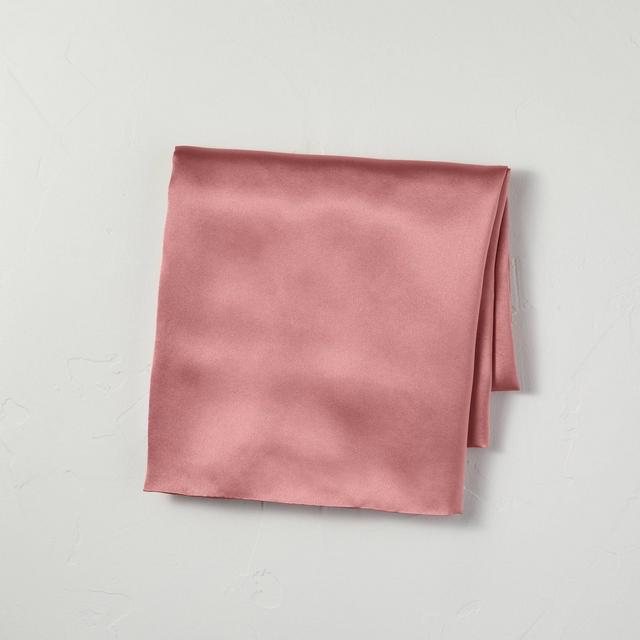 Standard Solid Silk Pillowcase Rose - Casaluna™