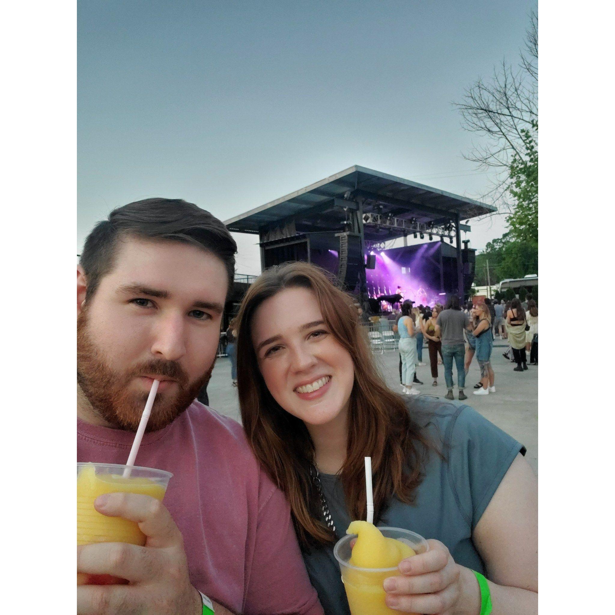 Our first concert together. Sylvan Esso, one of our favorite bands!