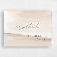 Beige Wedding Thank You - Loreto Landscape
