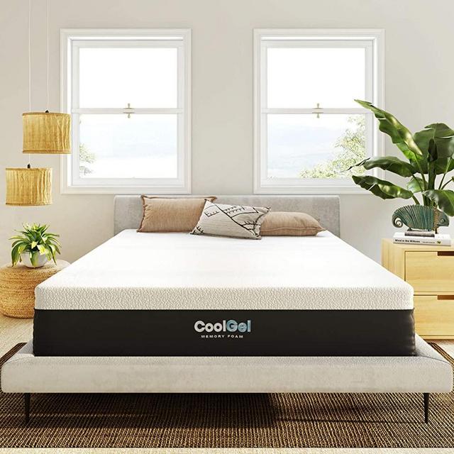 Classic Brands Cool Gel and Ventilated Memory Foam 12-Inch Mattress CertiPUR-US Certified, King, White