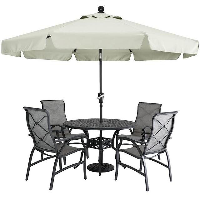 MASTERCANOPY Valance Patio Umbrella for Outdoor Table Market -8 Ribs (7.5ft, Light Beige)