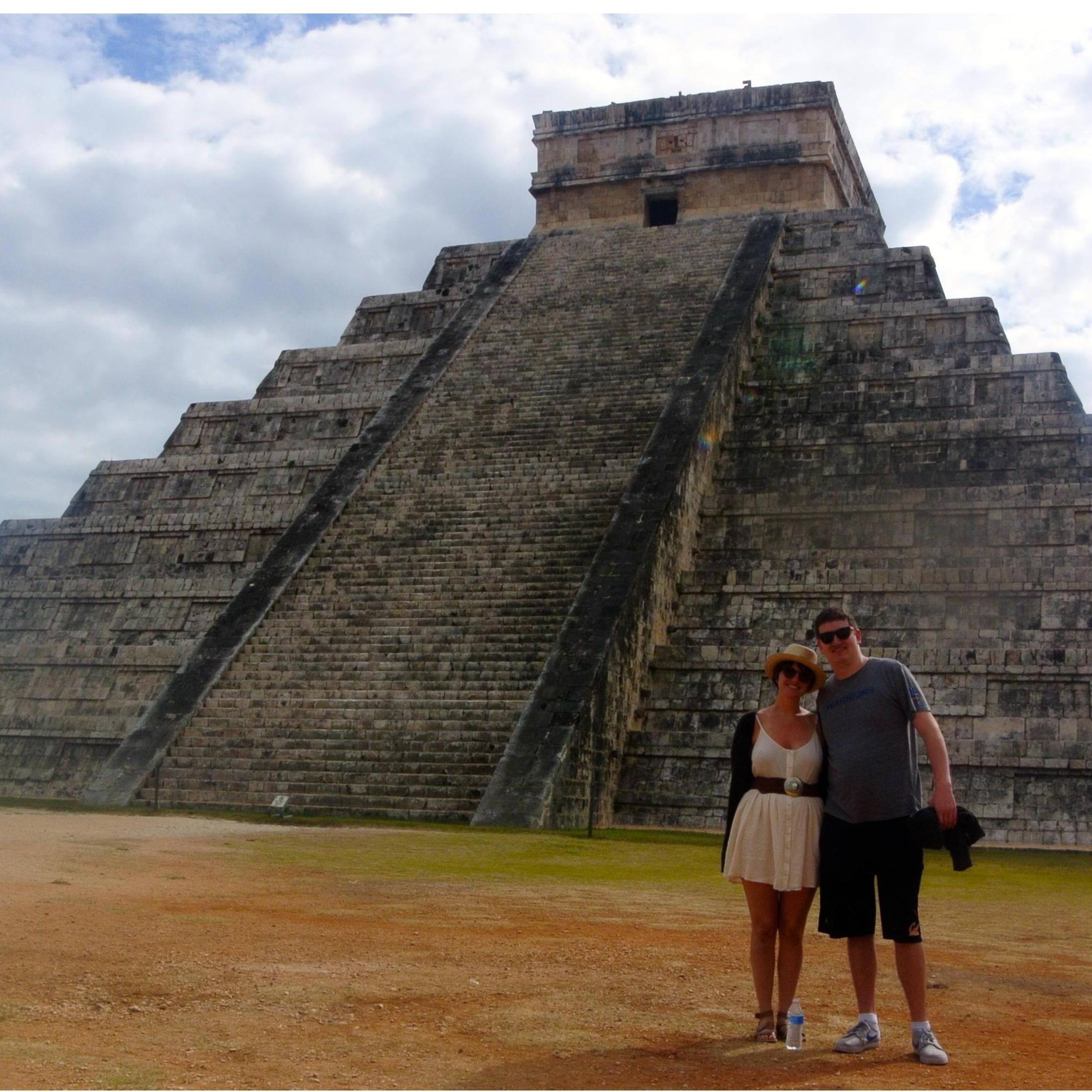 Visiting Chichen Itza on our trip to Tulum (Feb 2016)